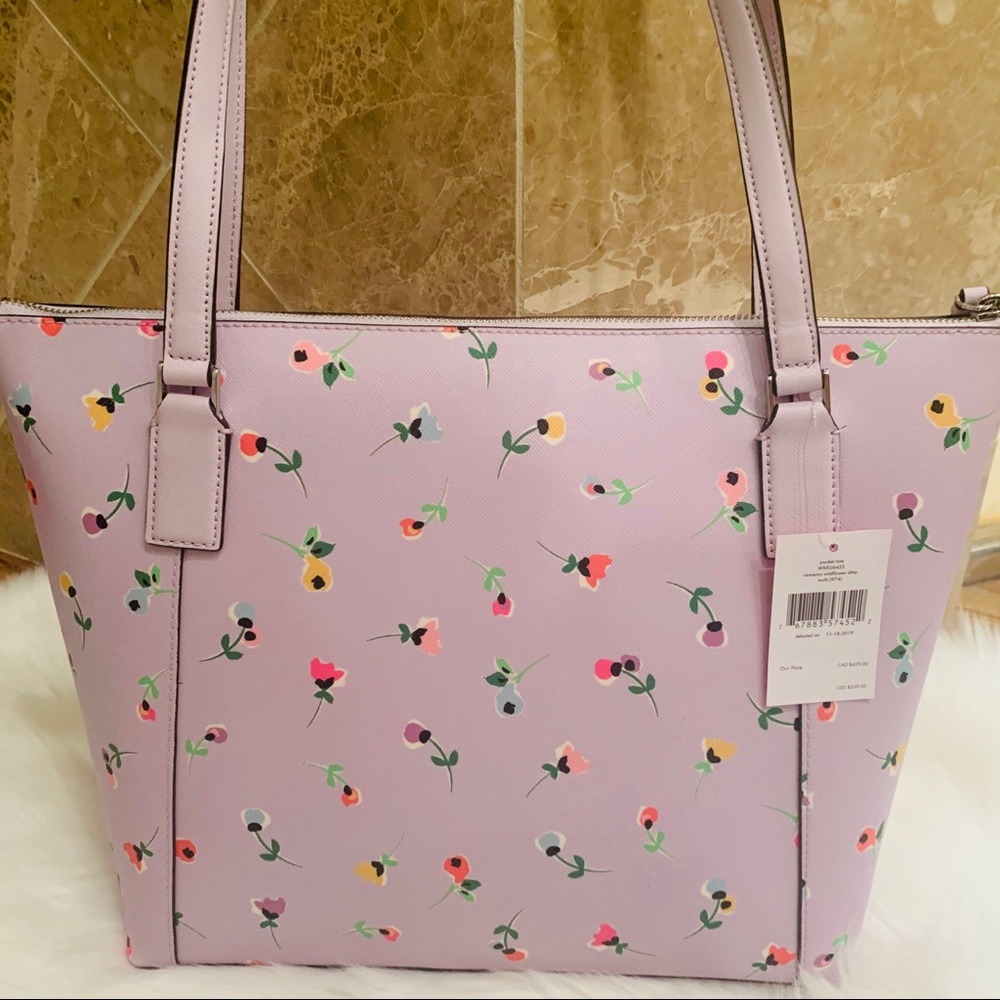 Pocket tote WKRU6433 Cameron wildflower Kate Spade - Picture 4 of 7